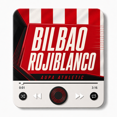 Aimant sonore football Bilbao Rojiblanco — fond blanc