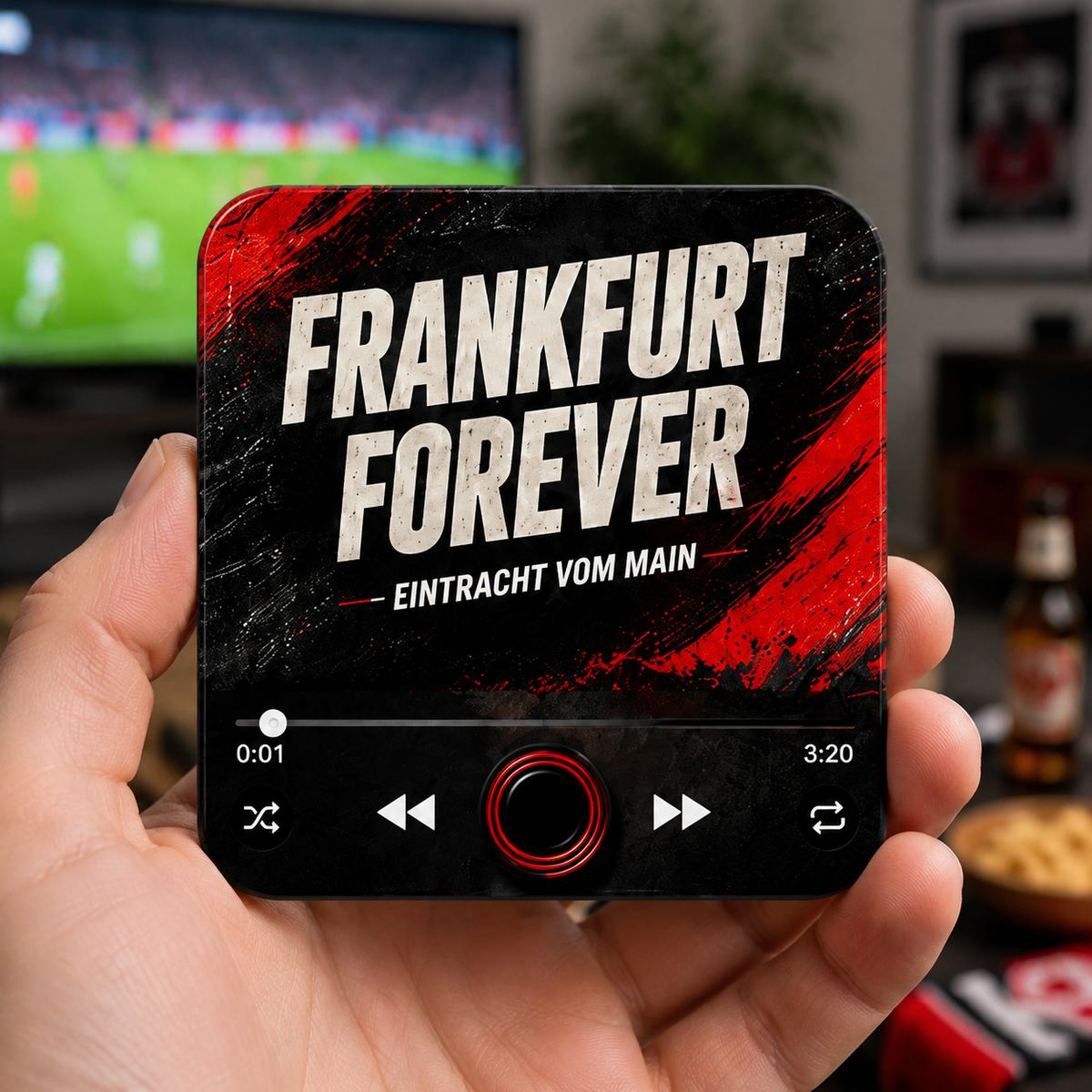 Frankfurt sound magnet held in hand