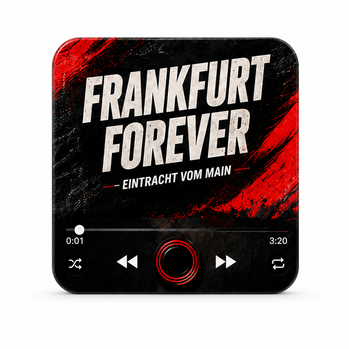 Frankfurt sound magnet on white background