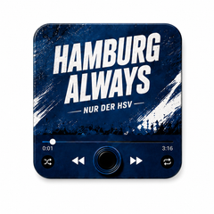Hamburg sound magnet on white background