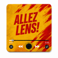Lens sound magnet on white background