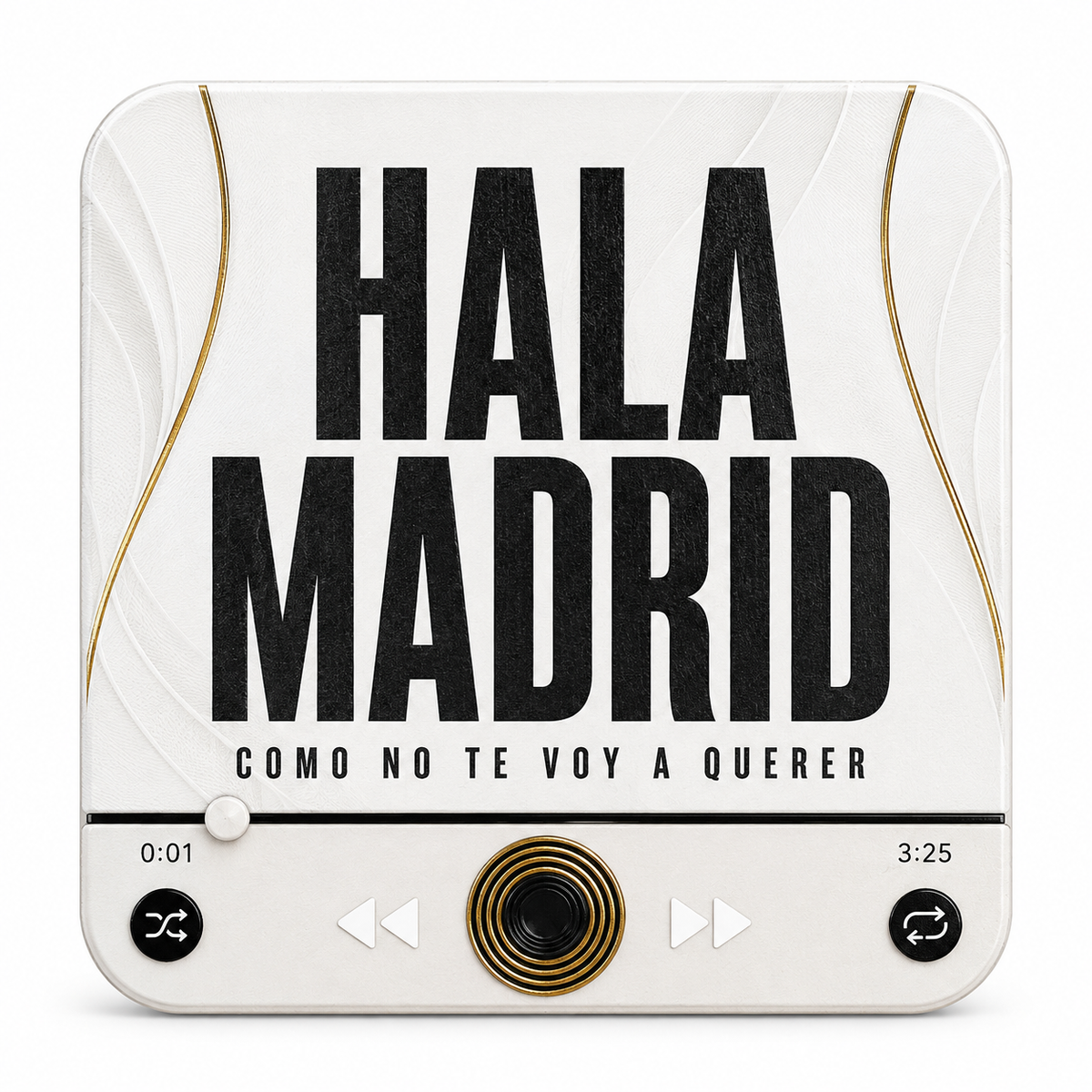 Aimant sonore football Madrid Blanco — fond blanc
