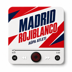 Aimant sonore football Madrid Rojiblanco — fond blanc
