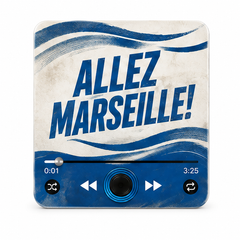 Marseille sound magnet on white background