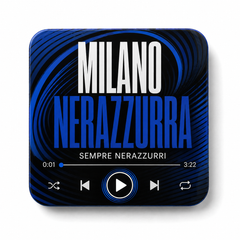 Milano Nerazzurra Football Sound Magnet – product on white background