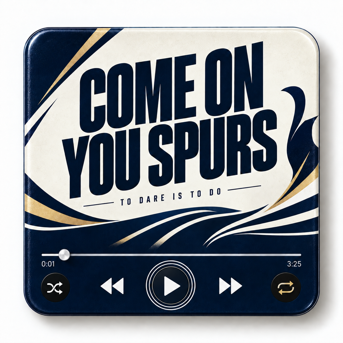 North London White Fußball-Sound-Magnet – Come On You Spurs