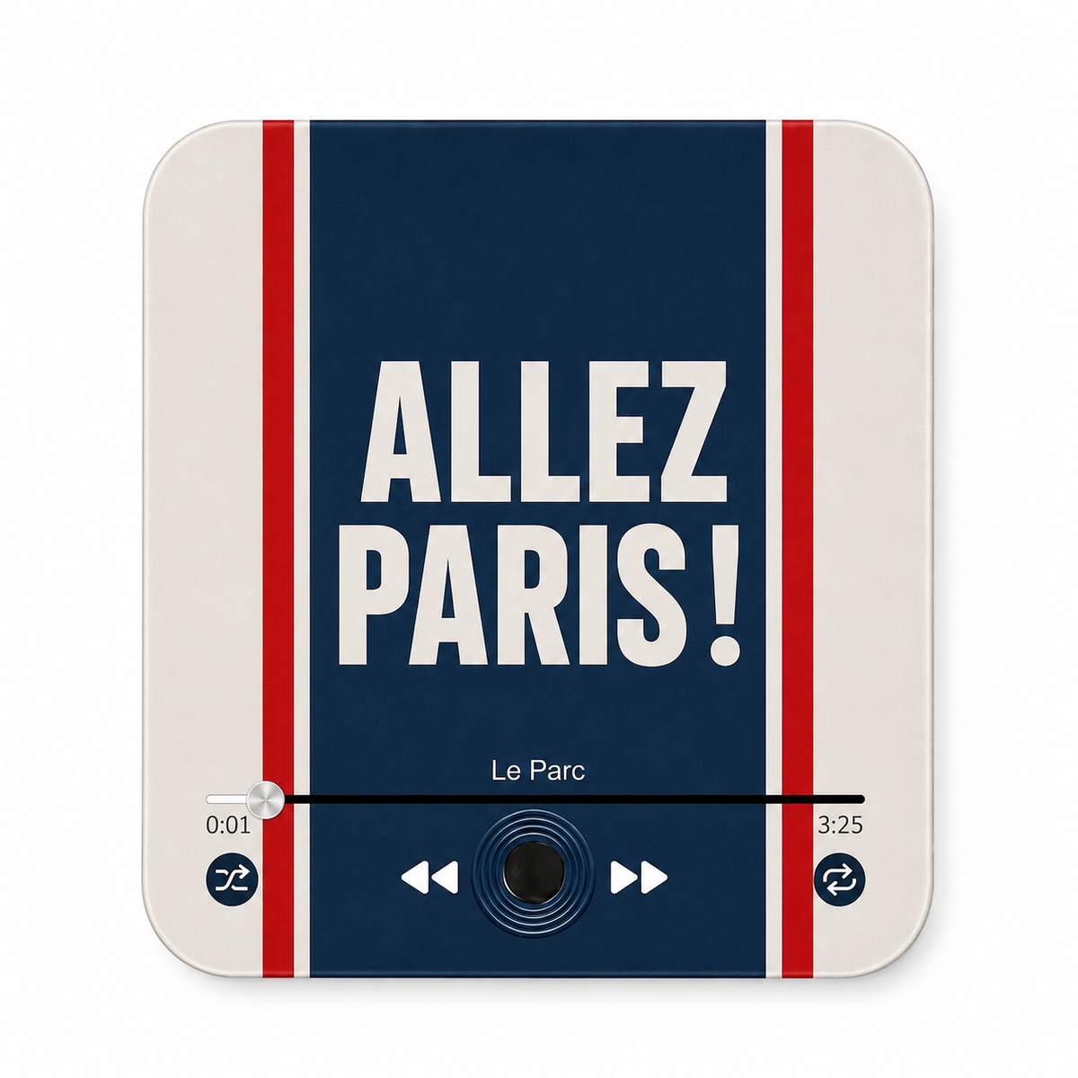 Paris sound magnet on white background