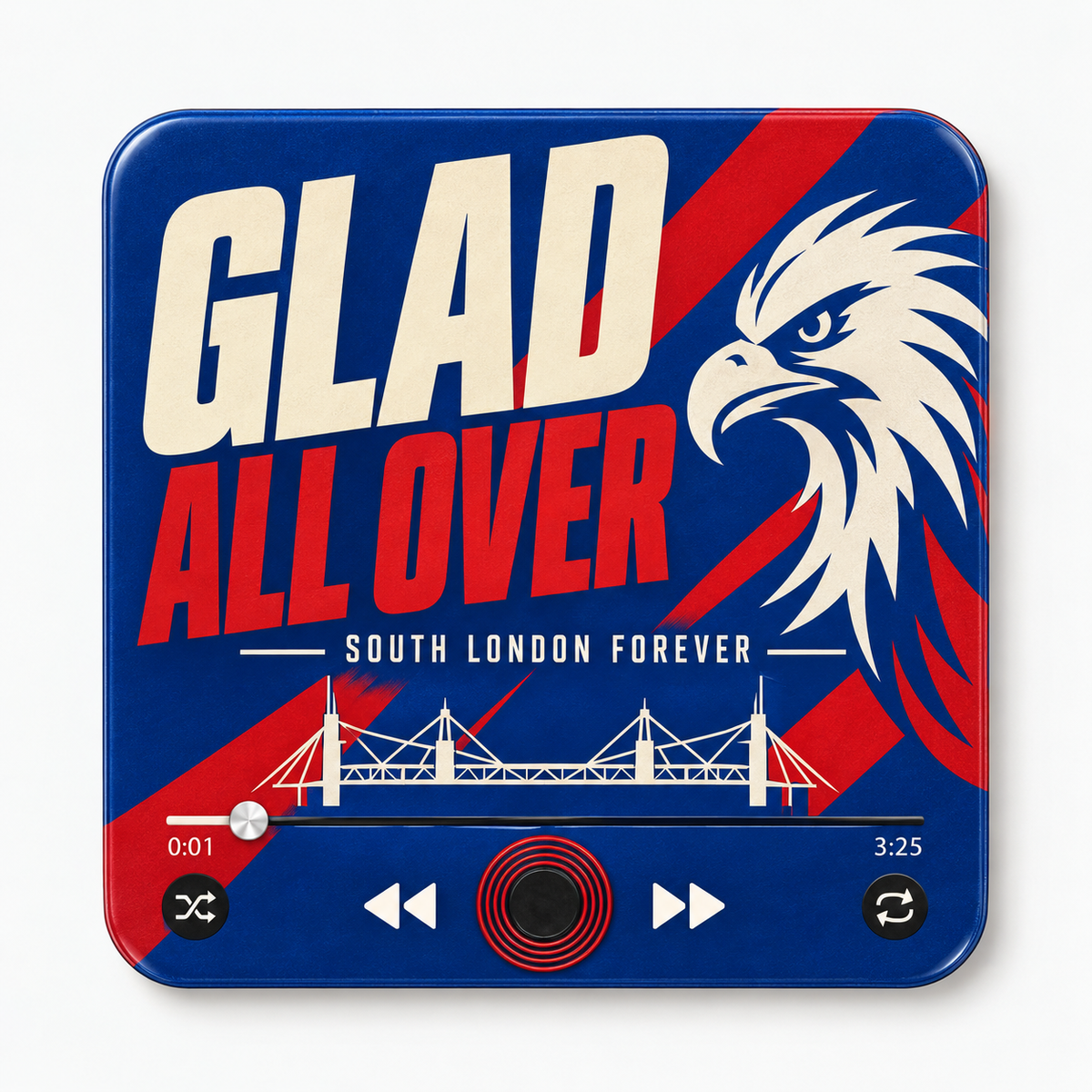 South London red and blue football sound magnet
