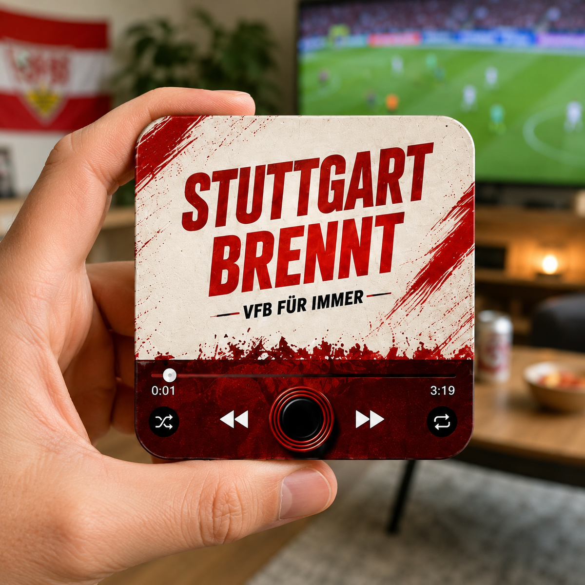 Stuttgart sound magnet held in hand