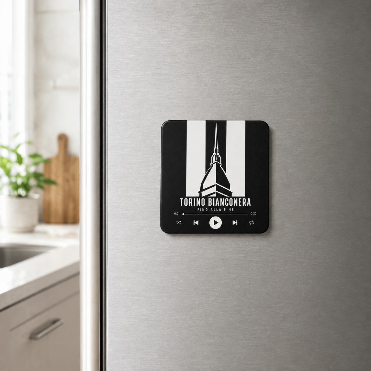 Torino Bianconera Football Sound Magnet – on refrigerator