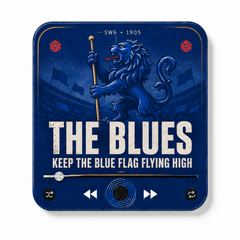 West London Blues football sound magnet on white background